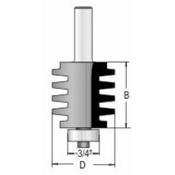 WPFJ3 Woodpecker Finger Joint Bit 1-9/16" Cutting Height 1/2" Shank