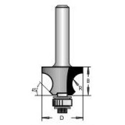 WPK-14 Knuckle Woodopecker Joint Bit 17mm Cutting Height 7.14mm Radius 1/4" Shank