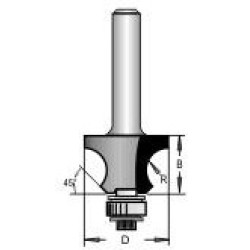 WPK-11 Knuckle Woodpecker Joint Bit 14mm Cutting Height 5.5mm Radius 1/4" Shank