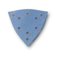 63717300010 Sanding sheets Zirc. triang. 130mm grit 80 perforated 12-pack