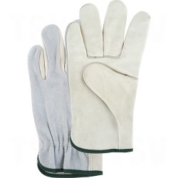 Split Back Drivers Grain Palm Gloves Large Unlined Grain Cowhide Keystone     
