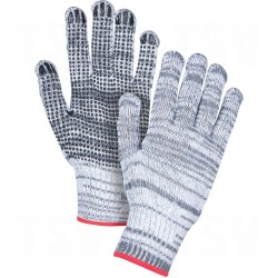 Multicolour Poly/Cotton Dotted Gloves Large Poly/Cotton Single Sided 7 Guage Multi Colour    