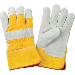 Split Cowhide Fitters Foam Fleece Lined Gloves Large Foam Fleece Split Cowhide Safety Rubberized    