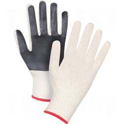 PVC Palm Coated Gloves Large Poly/Cotton Single Sided 7 Guage White    