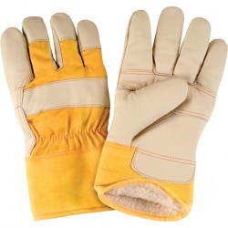Grain Furniture Leather Fitters Acrylic Boa Lined Gloves 2X-Large Boa Grain Cowhide Safety Starched    