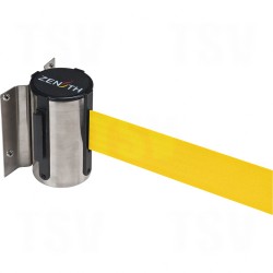 Wall Mount Barriers Steel Stainless Yellow Blank 12' Screw Mount   