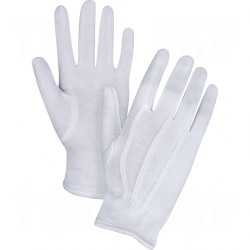 Parade/Waiter's Gloves Large Cotton Hemmed      