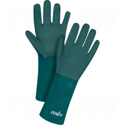 PVC Double Dipped Green Gloves One Size 14