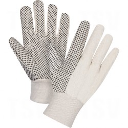 Cotton Canvas Dotted Palm Gloves Large 8 oz.       