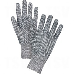 Salt & Pepper Jersey Gloves Large Salt & Pepper Unlined Knit Wrist     