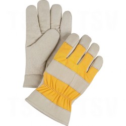 Premium Quality Grain Pigskin Foam Fleece Lined Gloves Medium Fleece Grain Pigskin Safety Leather    