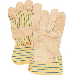 Grain Cowhide Fitters Patch Palm Gloves X-Large Cotton Grain Cowhide Safety Rubberized    