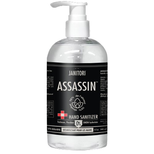 Assassin Citrus Scent Gel Hand Sanitizer 500ml With Pump