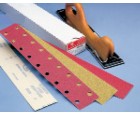 Strips 2-3/4" Wide x 16-1/2" Long 40 Grit E-Weight Paper Velcro Premier Red Carborundum 21343