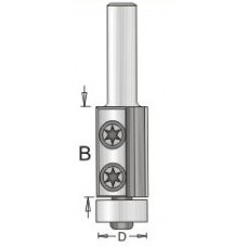 1RL8-19 Replaceable Flush Trim Bit 3/4" (19mm) Diameter 30mm Length 1/2" Shank L30 Knife Flush Trim Bits