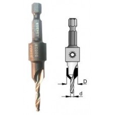 Snappy Carbide Tipped Countersink 3/32" Dimar 50332 Countersink & Drill Sets