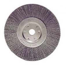 Wire Wheel 6" Diameter with 5/8"-1/2" Arbour Hole .014" Gauge Narrow Face Crimped Wire Wheels