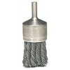 Wire End Brush 1-1/8" Diameter 1/4" Shank .014 Gauge Knotted Wire Brushes - Hand & Mandrel Mount
