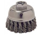 Wire Cup Brush 2-3/4" Diameter 5/8-11 Arbour Hole .014 Gauge Knotted