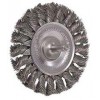 Wire Wheel 3-1/4" Diameter x 3/8" Wide with 1/4" Shank 0.014 Gauge Stem-Mounted Knotted Wire Wheels