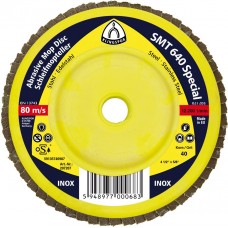 Flap Disc 4-1/2" Diameter 5/8-11 Arbour Hole SMT640 40 Grit Klingspor 207207 4-1/2" x 5/8-11 Flap Discs