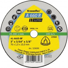 Cut Off Wheel Type 1 (Flat) 3" X 3/64" X 3/8 A660r for Steel Klingspor 368879 3" Cut Off Wheels