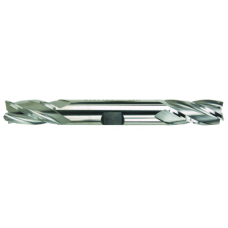 List No. 4553G - 1/8 4 Flute 3/8 Shank Double End Center Cutting High Speed Steel Regular Length TiN Made In U.S.A. Standard Shank