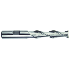 List No. 1921 - 3/8 2 Flute 3/8 Shank Single End Center Cutting High Speed Steel Long Length Bright Made In U.S.A. High Helix