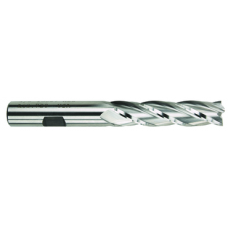 List No. 4551 - 13/32 4 Flute 1/2 Shank Single End Center Cutting High Speed Steel Long Length Bright Made In U.S.A. Long Length