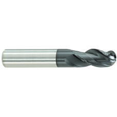 List No. 5988 - 7/16 3 Flute 7/16 Shank HPE High Performance End Mills Single End Ball Center Cutting Carbide Regular Length AlTiN Made In U.S.A. Variflute N.F. High Performance