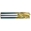 List No. 5972G - 3/8 4 Flute 3/8 Shank Single End Center Cutting Roughing Carbide Regular Length TiN Made In U.S.A. Solid Carbide - Roughing