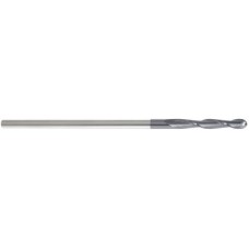 List No. 5952T - 1/4 2 Flute 1/4 Shank Single End Ball Center Cutting Carbide Extended Length ALTiN Made In U.S.A. Regular, Long & Extra Long