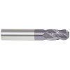 List No. 5965T - 1.00mm 4 Flute 3.00mm Shank Single End Ball Center Cutting Carbide Regular Length ALTiN Made In U.S.A. Metric