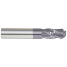 List No. 5965T - 4.50mm 4 Flute 5.00mm Shank Single End Ball Center Cutting Carbide Regular Length ALTiN Made In U.S.A. Metric