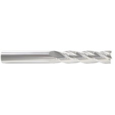 List No. 5955 - 3/16 4 Flute 3/16 Shank Single End Center Cutting Carbide Long Length Bright Made In U.S.A. Regular, Long & Extra Long