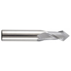 List No. 5989 - 7/16 2 Flute 7/16 Shank Single End 90 Degree Point Angle Carbide Regular Length Bright Made In U.S.A. 60° & 90° Point