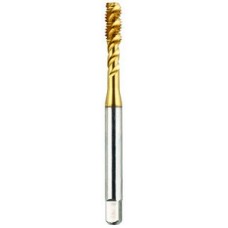List No. 2091G - M4 x 0.70 Semi-Bottoming D4 Spiral Flute 3 Flutes High Speed Steel TiN Made In U.S.A. Spiral Flute
