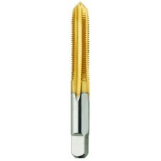 List No. 2046G - 3/8-16 Plug H3 Hand Tap 4 Flutes High Speed Steel TiN Made In U.S.A. Fractional