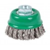 Original Cup Brush - Twist-Knot - Stainless-Steel - 3" x 5/8"-11 - 12,500 rpm - Clamshell Pkg Wire Brushes - Hand & Mandrel Mount