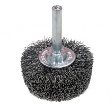 Original Mounted Crimped Wire Brush - Mild-Steel - 2" x 1/4" Shank - 20,000 rpm - Clamshell Pkg Wire Brushes - Hand & Mandrel Mount