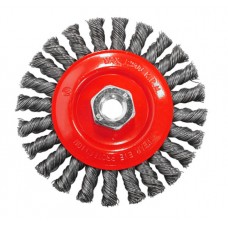 Original Twist Knot Wire Wheel - Mild-Steel - 4" x 5/8"-11 - 20,000 rpm - Clamshell Pkg 