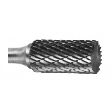 Carbide Burr SB-1 Cylinder Shape End Cut 1/4" Diameter 5/8" Long 1/4" Shank Double Cut 70,000 max rpm SB Cylinder Shape End Cut