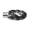 Carbide Burr for Aluminum SE-3NF Oval Shape 3/8" Diameter 5/8" Long 1/4" Shank 66,000 max rpm Non-Ferrous Carbide Burrs