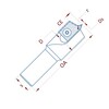 Insert Radius Profile Router Bit 26mm Diameter 7mm Cutting Edge 1 Wing 2-3/4" Long 3/4" Shank RH with 5mm Radius