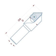 Insert Corner Clean Out Router Bit 26mm Diameter 1 Flute 3-1/2" Long 3/4" Shank With Profile F
