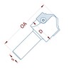 Insert Inside Profile Router Bit 40mm Diameter 2 Wing 90mm Long 3/4" Shank RH with Profile D