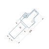 Insert Door Profile Router Bit 35mm Diameter 2 Wing 3-1/2" Long 3/4" Shank RH with Profile D