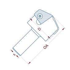 Insert Door Profile Router Bit 50mm Diameter 2 Wing 3-1/2" Long 3/4" Shank RH with Profile A