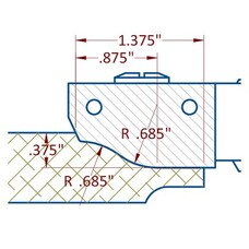 Raised Panel Cutter 150mm Diameter 3 Wing 1-3/8" Depth of Cut 1-1/4" Bore Counter Clockwise with Profile B