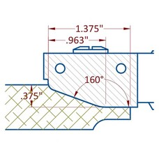 Raised Panel Cutter 150mm Diameter 3 Wing 1-3/8" Depth of Cut 1-1/4" Bore Counter Clockwise with Profile C
